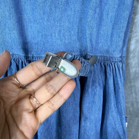 VTG My Michelle Denim Dress‎ Kids Youth Girls 12 Blue - Picture 13 of 14